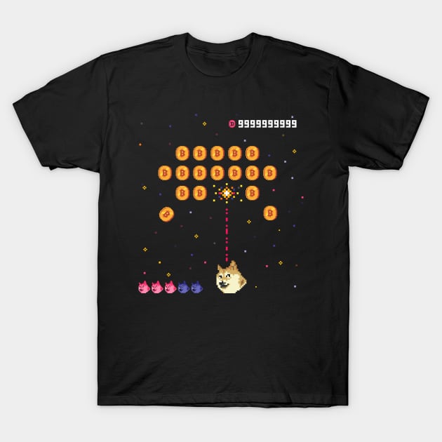 Doge Invaders T-Shirt by CoDDesigns